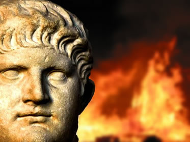 Nero, último imperador da dinastia Júlio-Claudiana, ordenou o incêndio sobre a cidade de Roma